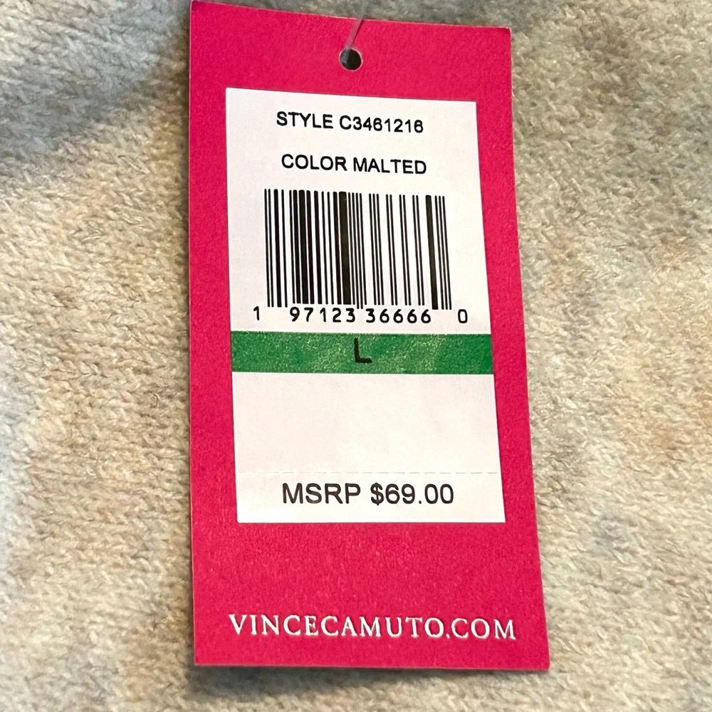 Vince Camuto Crew Knit Sweater w/ Raglan Sleeves. Women’s L in Malted - NWT - Picture 13 of 16